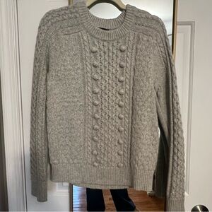 J. Crew Gray Cable Knit Sweater